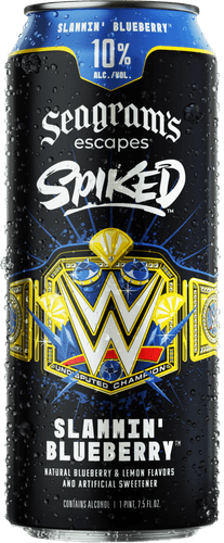 A bottle of Slammin' Blueberry